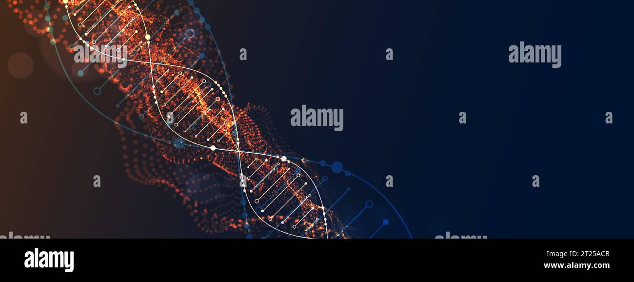Science template, abstract background with a DNA molecules. Vector illustration. Stock Vector