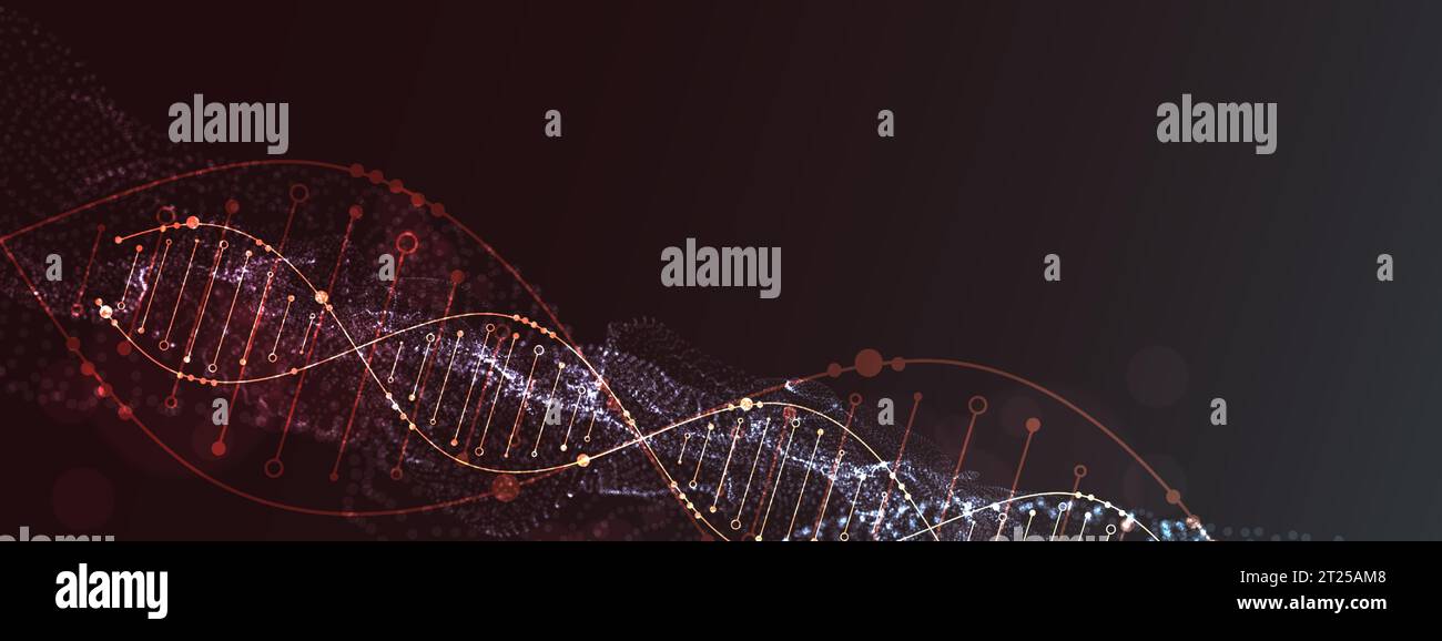 Science template, abstract background with a DNA molecules. Vector illustration. Stock Vector