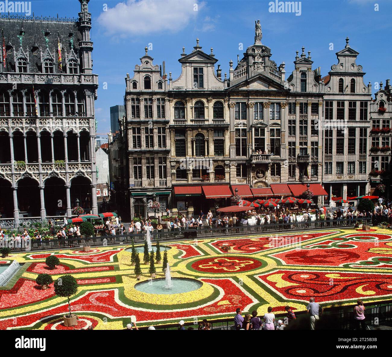 Belgium. Brussels. The Grand Place Flower Carpet. Stock Photo