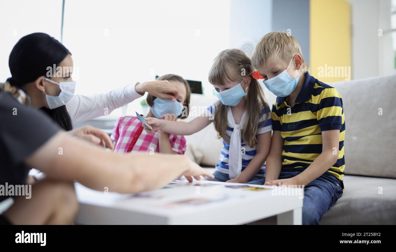 Woman keep checking on kids health, ask to wear face mask, prevent ...