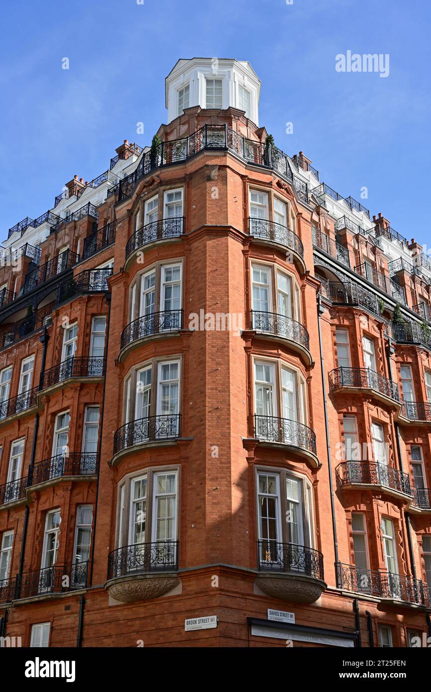 Claridge's hotel, Brook Street, Davies Street, Mayfair, West London, United Kingdom Stock Photo