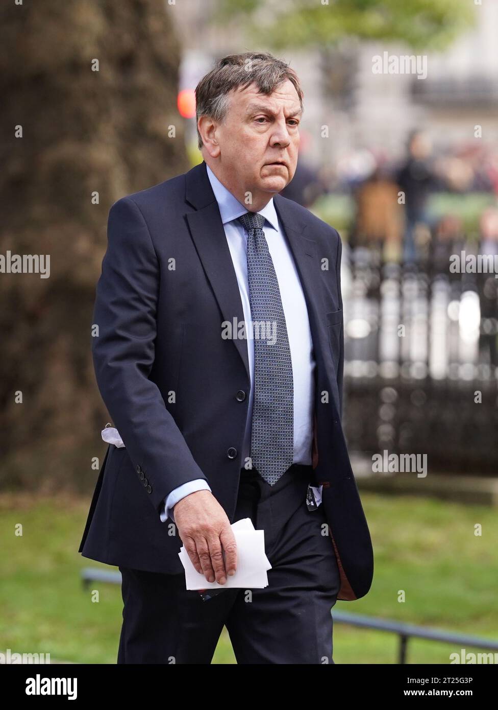 Sir John Whittingdale arrives for a Service of Thanksgiving for the