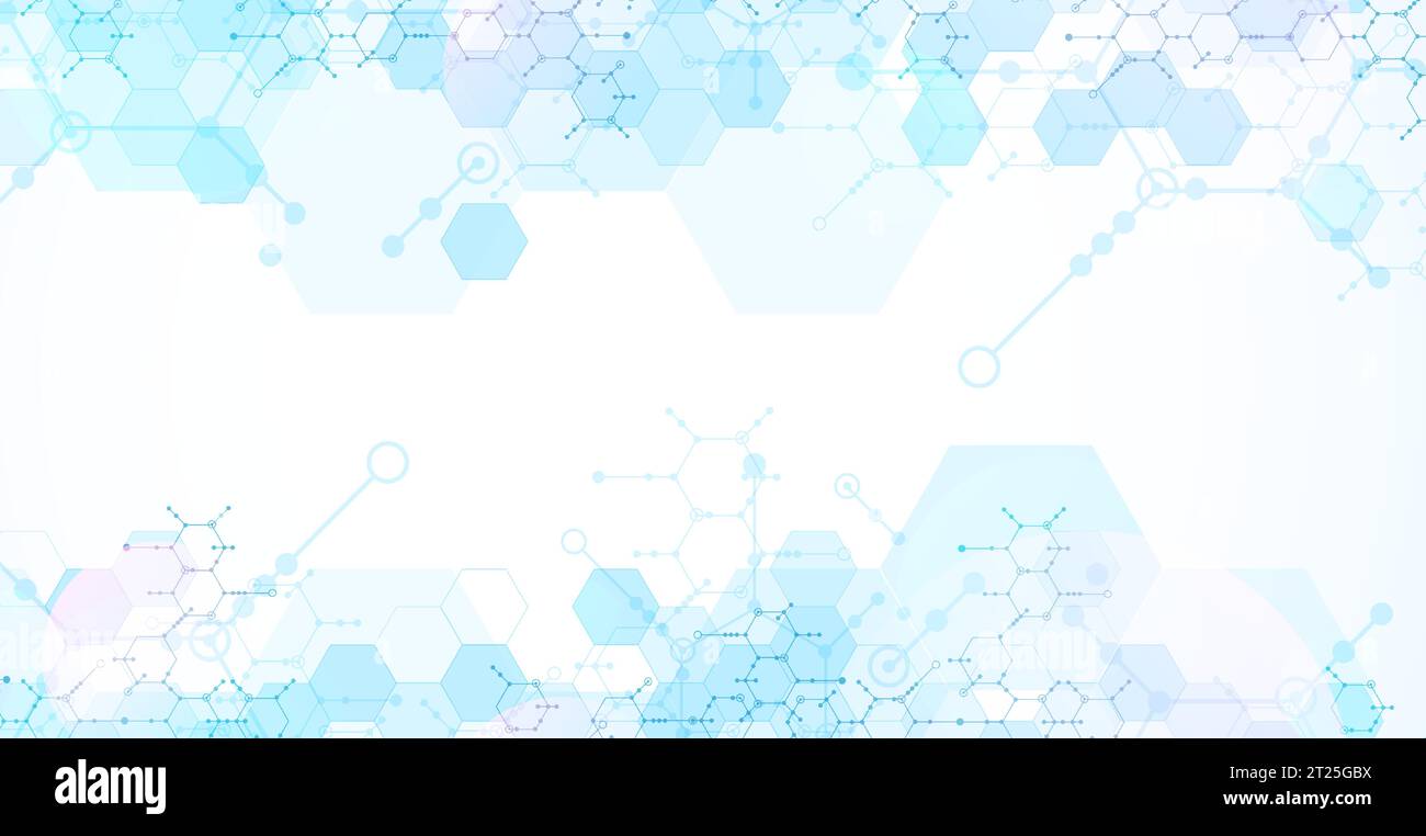 Modern science or technology abstract background using hexagonal shapes. Vector. Stock Vector