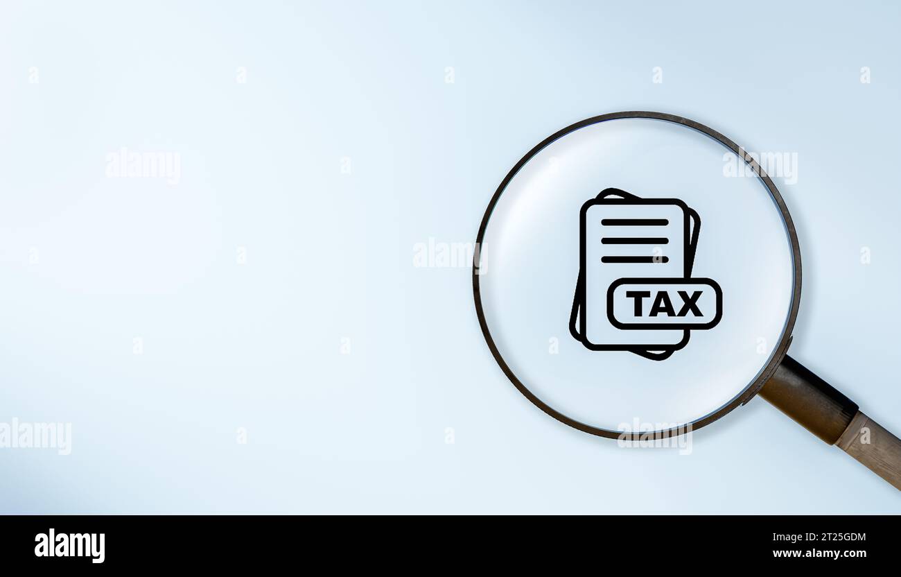 Financial research,government taxes and calculation tax return concept