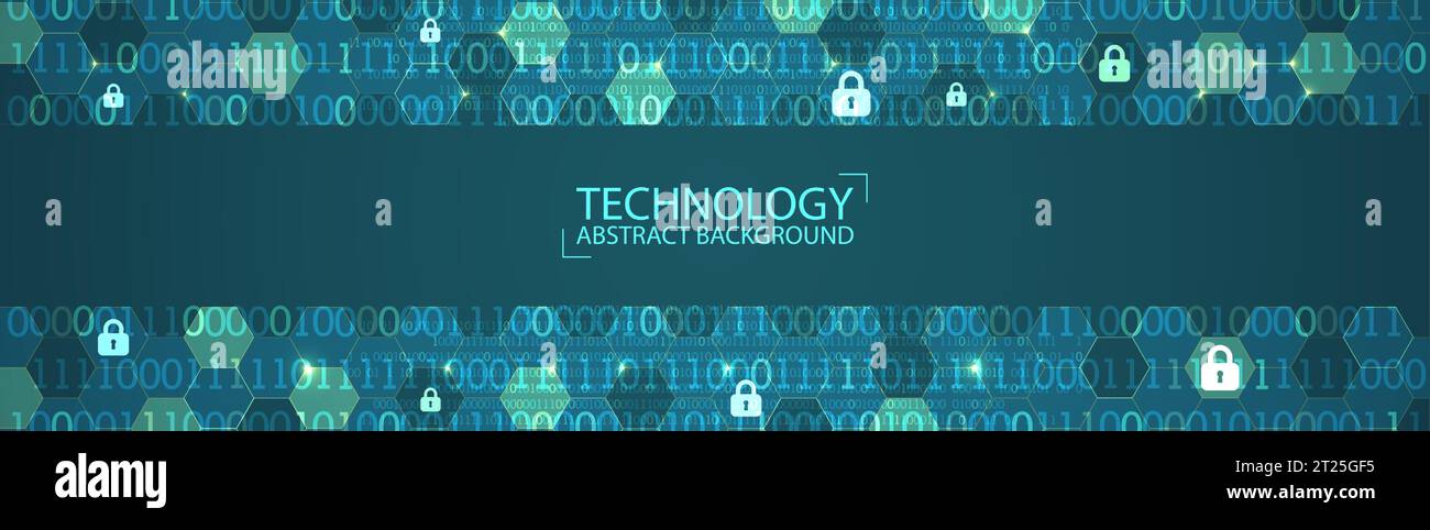 Secure digital space. Virtual confidential, programming protection. Vector Stock Vector