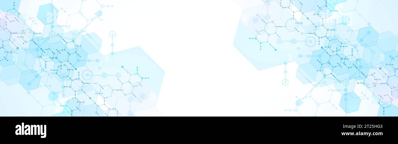 Modern science or technology abstract background using hexagonal shapes. Vector. Stock Vector