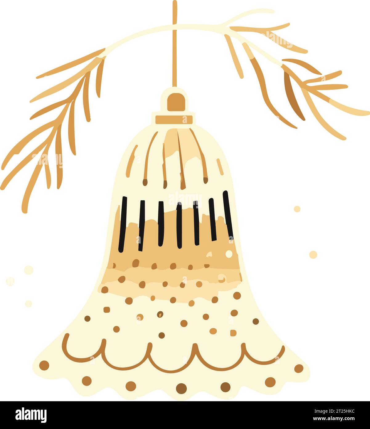 Celebrate the spirit of the season with this charming Christmas bell adorned in playful polka 