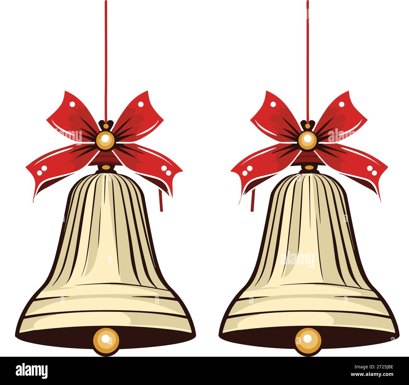 Embrace the festive spirit with this delightful pair of Christmas bells adorned with a vibrant 