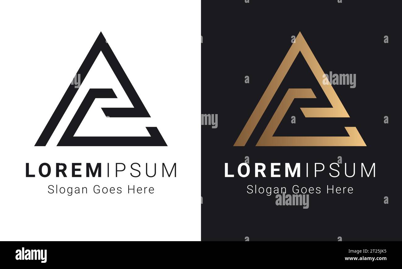 Luxury Initial PC or CP Monogram Text Letter Logo Design Stock Vector