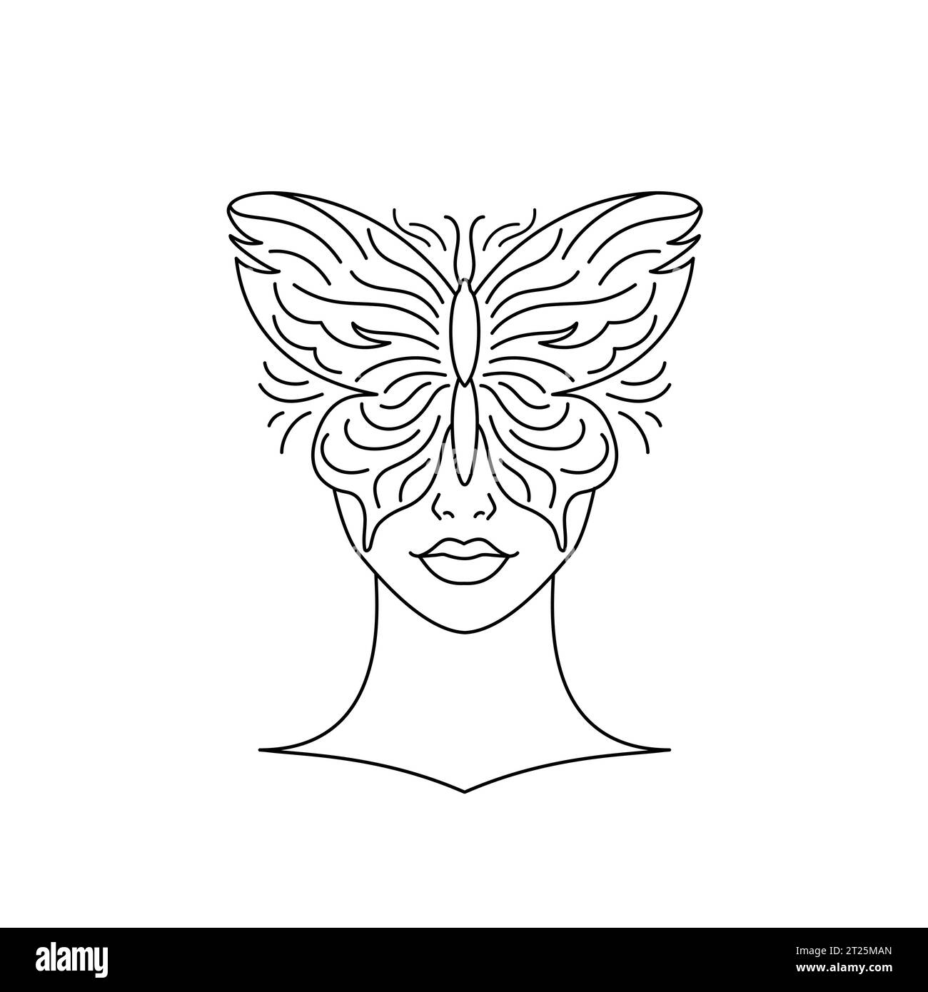 Female Face Covered With A Butterfly Stock Vector Image Art Alamy female-face-covered-with-a-butterfly-stock-vector-image-art-alamy