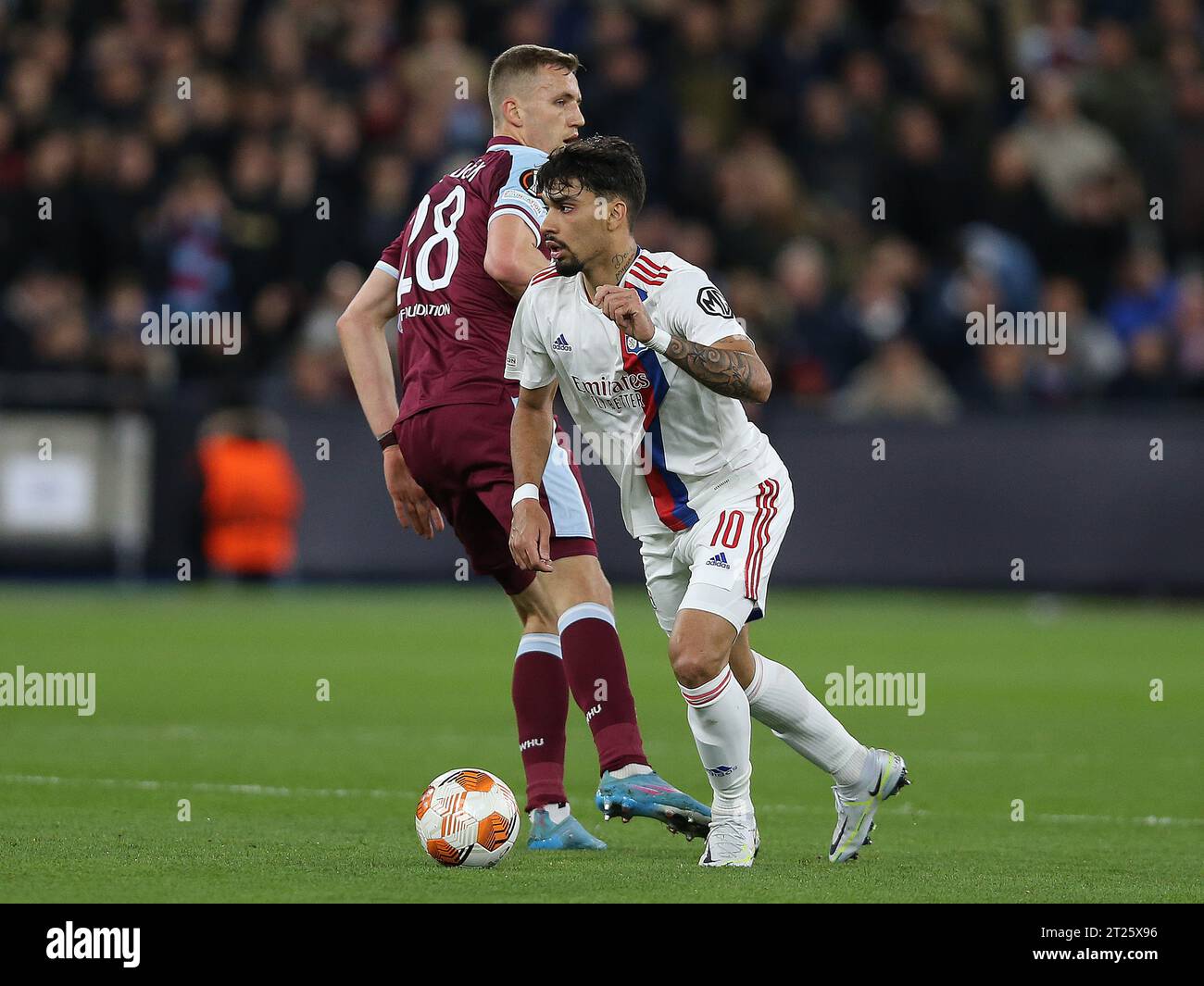 Lucas Paqueta Of Lyon On The Ball Against West Ham United West Ham lucas-paqueta-of-lyon-on-the-ball-against-west-ham-united-west-ham