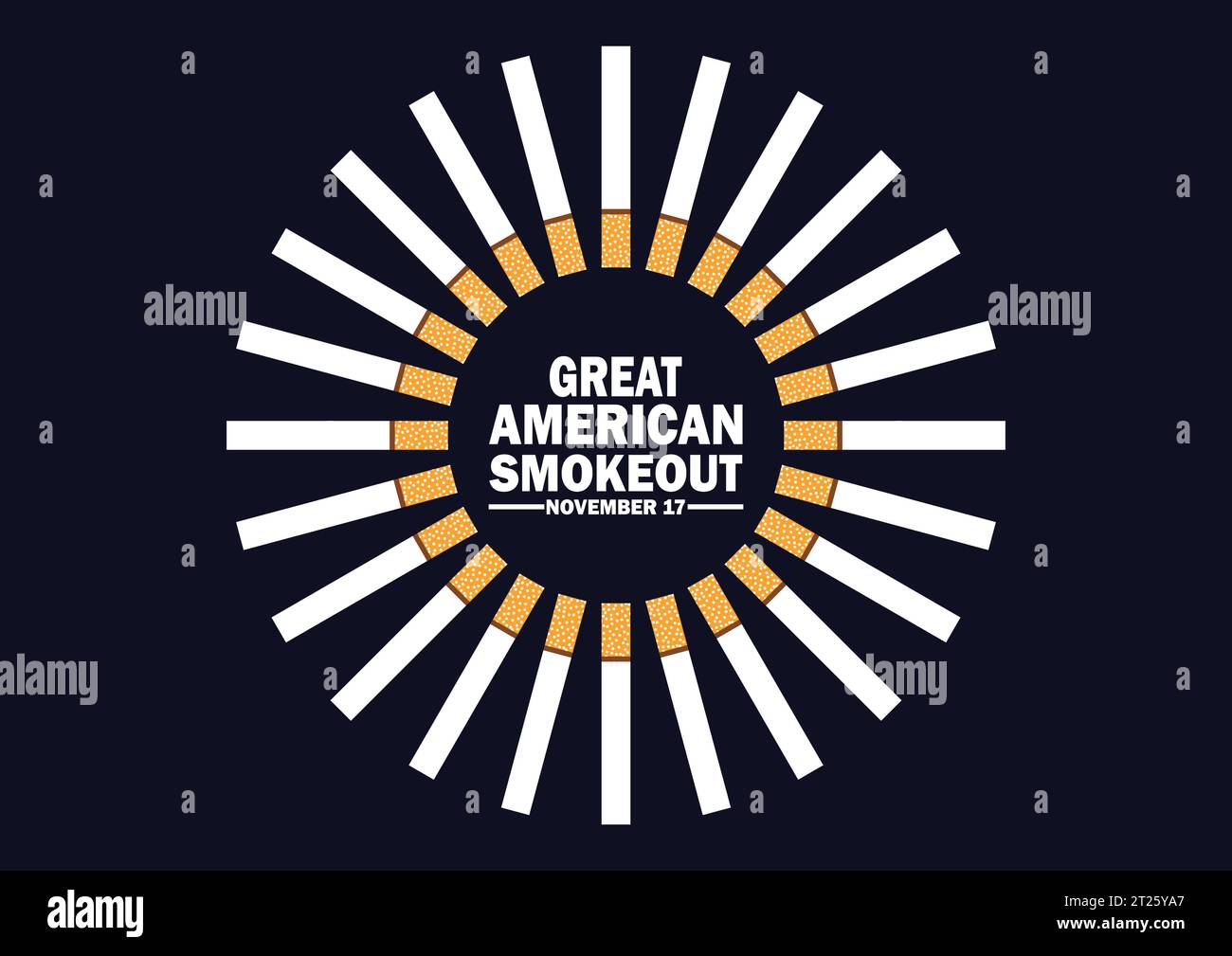 Great American Smokeout. November 17. Vector illustration Suitable for