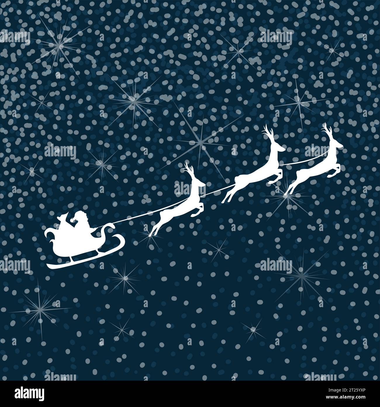 Santa Riding A Drawing Santa rides on reindeer. hand drawing. Not AI, Illustrat3. Vector ...