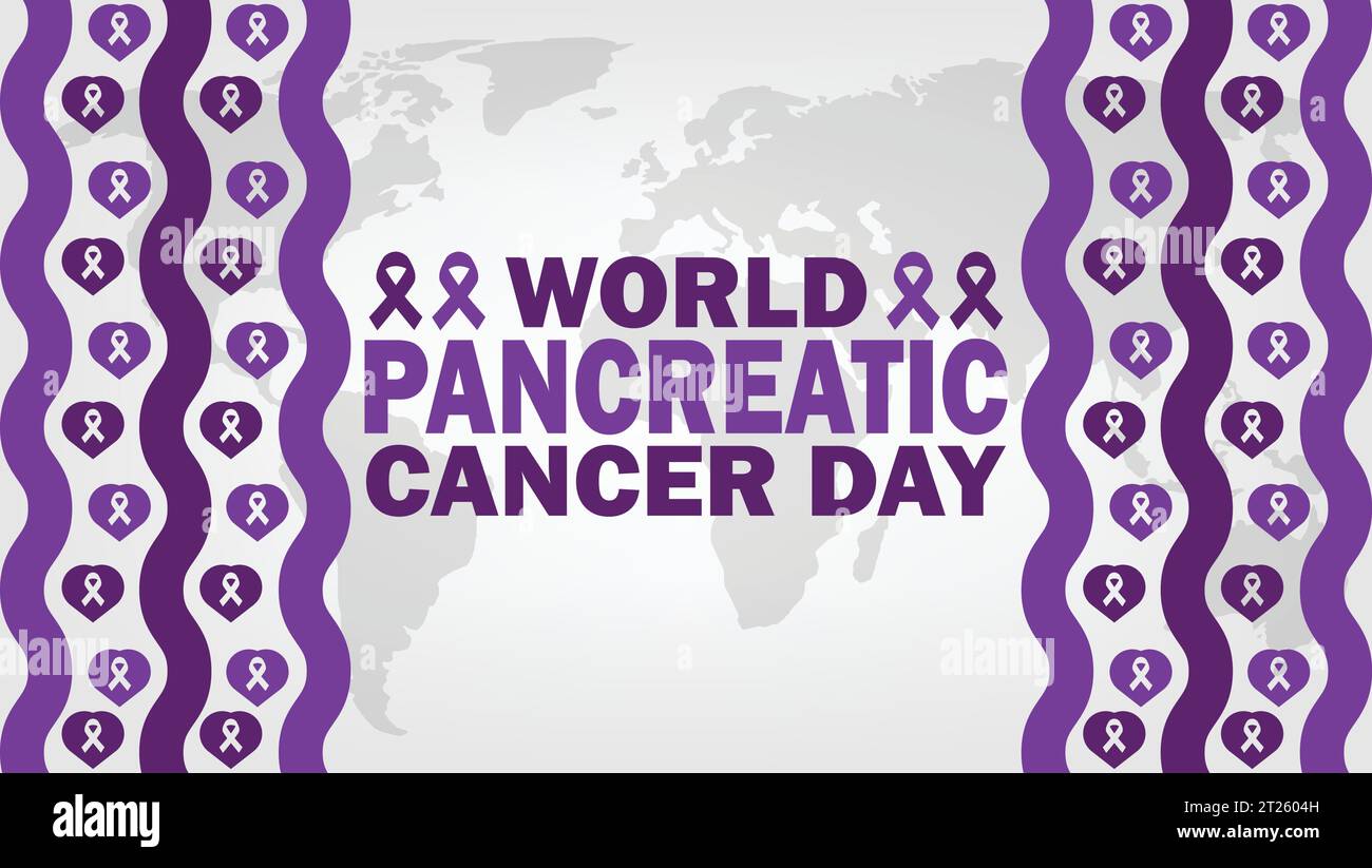 World Pancreatic Cancer Day. Holiday concept. Template for background, banner, card, poster with text inscription. Vector illustration Stock Vector