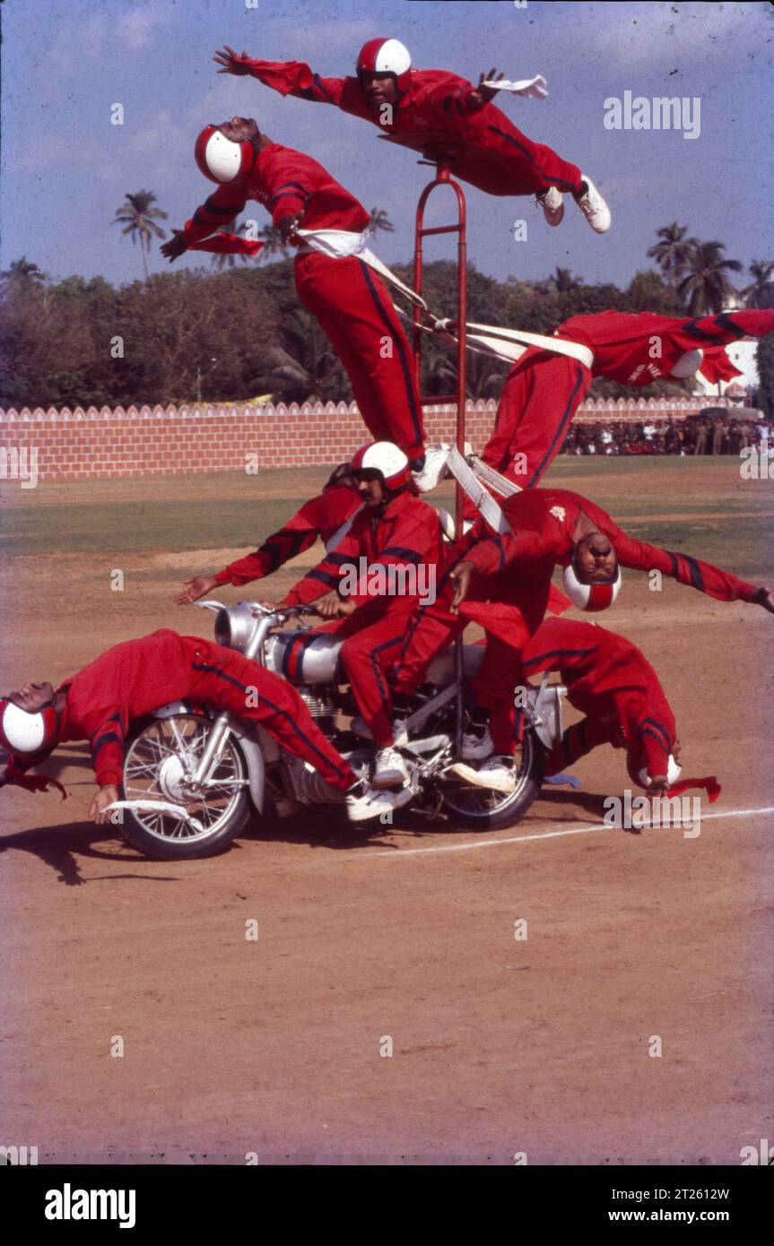 The stunning acrobatic displays were performed by a corps of "DARE