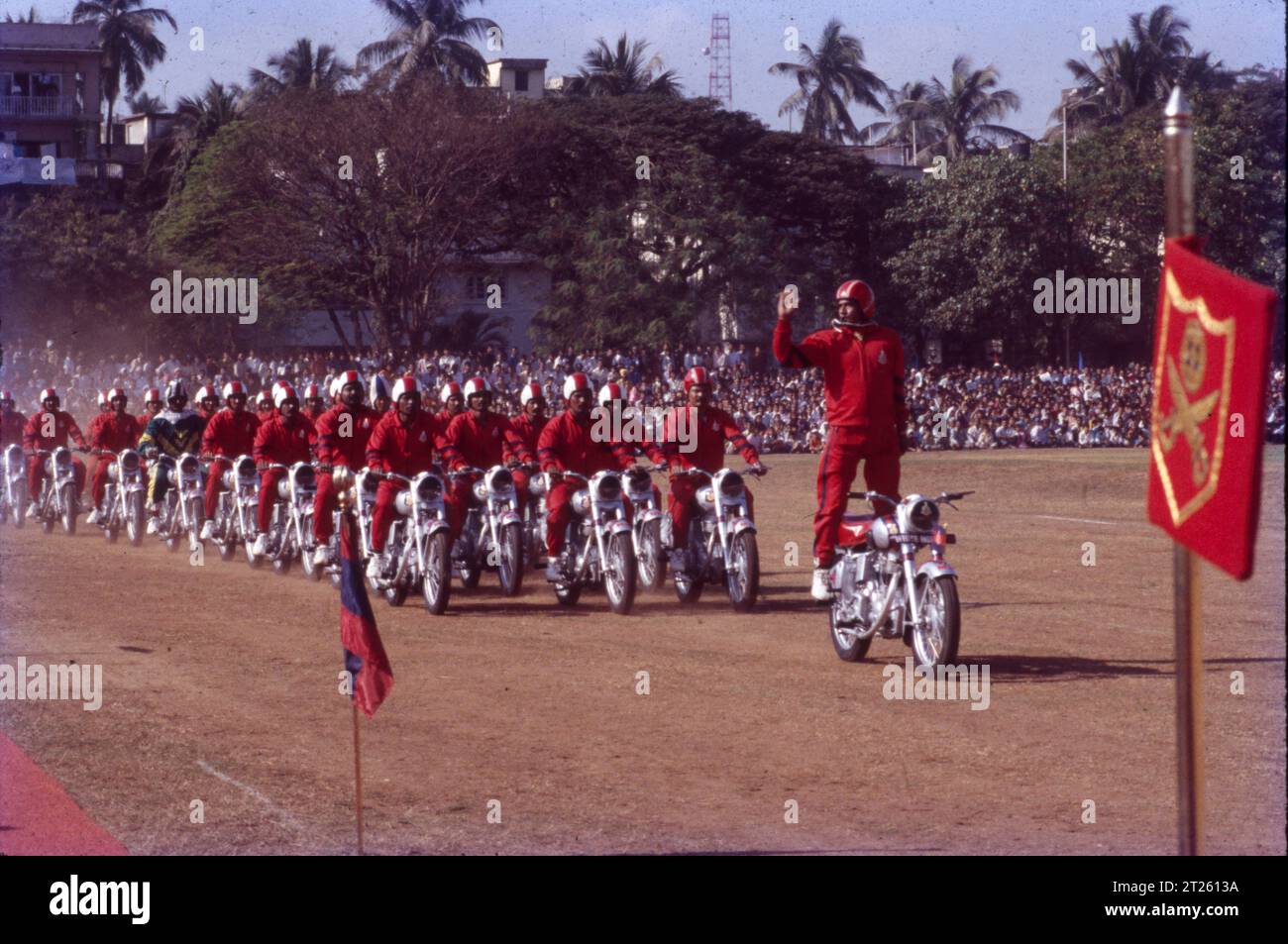 The stunning acrobatic displays were performed by a corps of "DARE