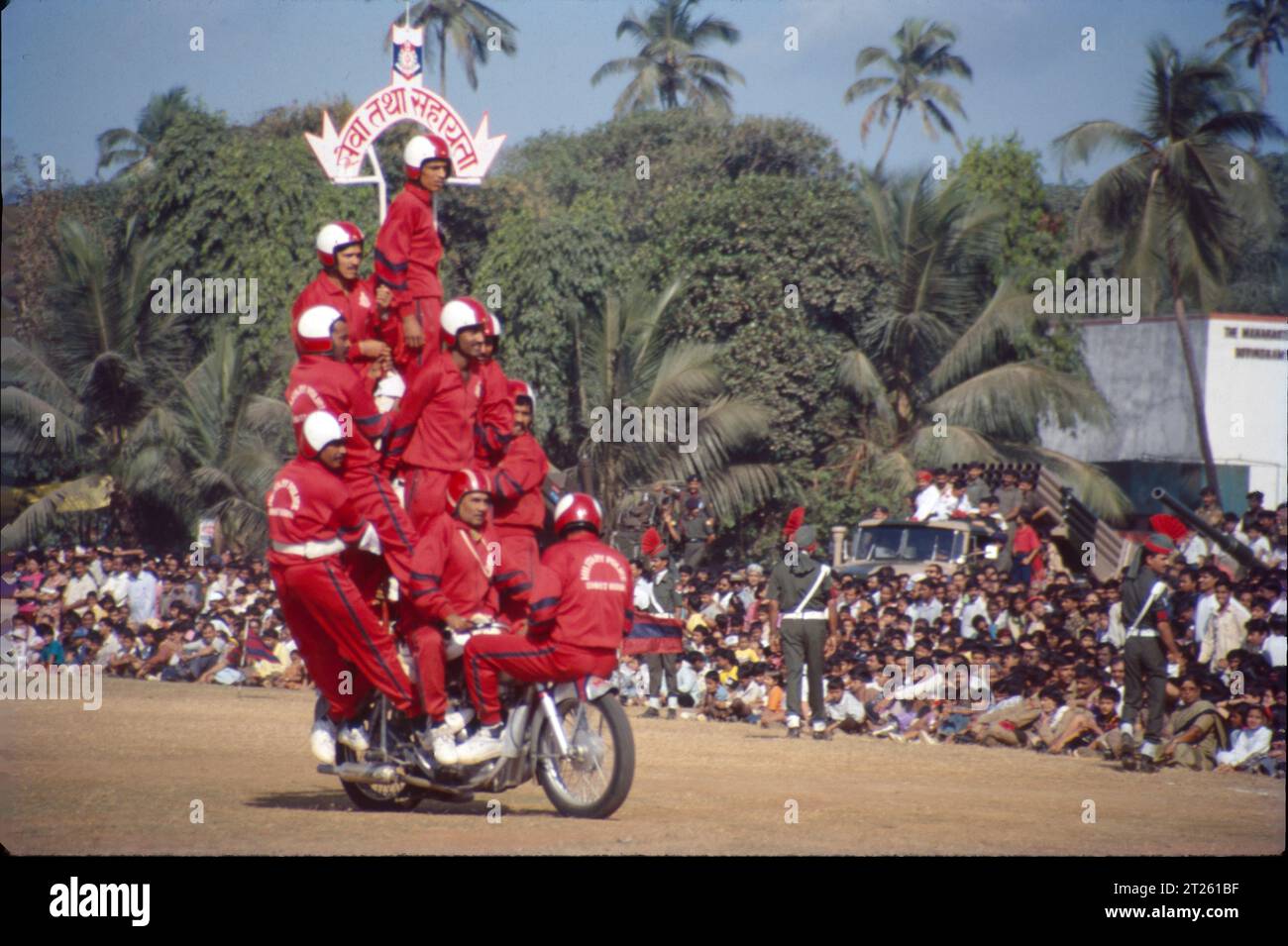 The stunning acrobatic displays were performed by a corps of "DARE