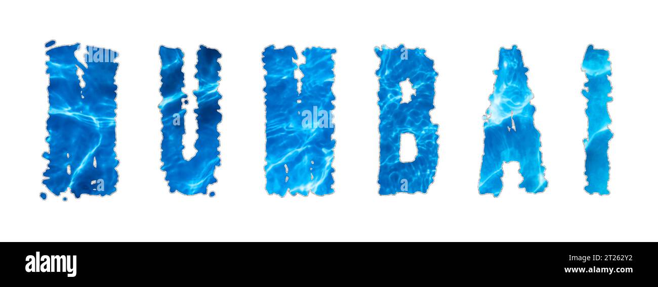 Mumbai Water, Mumbai Water Supply Challenge on white Stock Photo