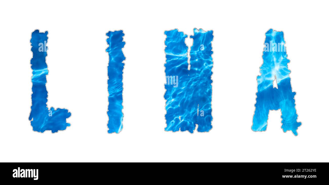 Lima Water, Lima Water Supply Challenge on white Stock Photo Alamy