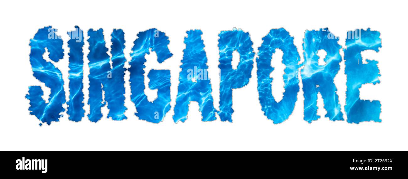 Singapore Water, Singapore Water Supply Challenge on white Stock Photo Alamy