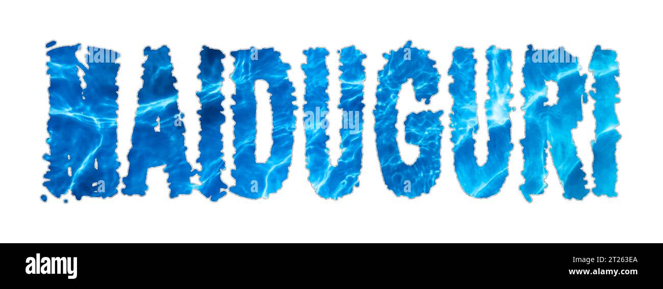 Maiduguri Water, Maiduguri Water Supply Challenge on white Stock Photo