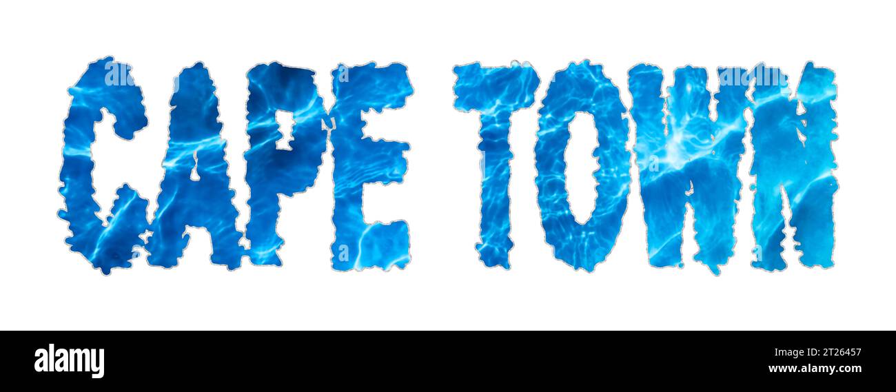 Cape Town Water, Cape Town Water Supply Challenge on white Stock Photo