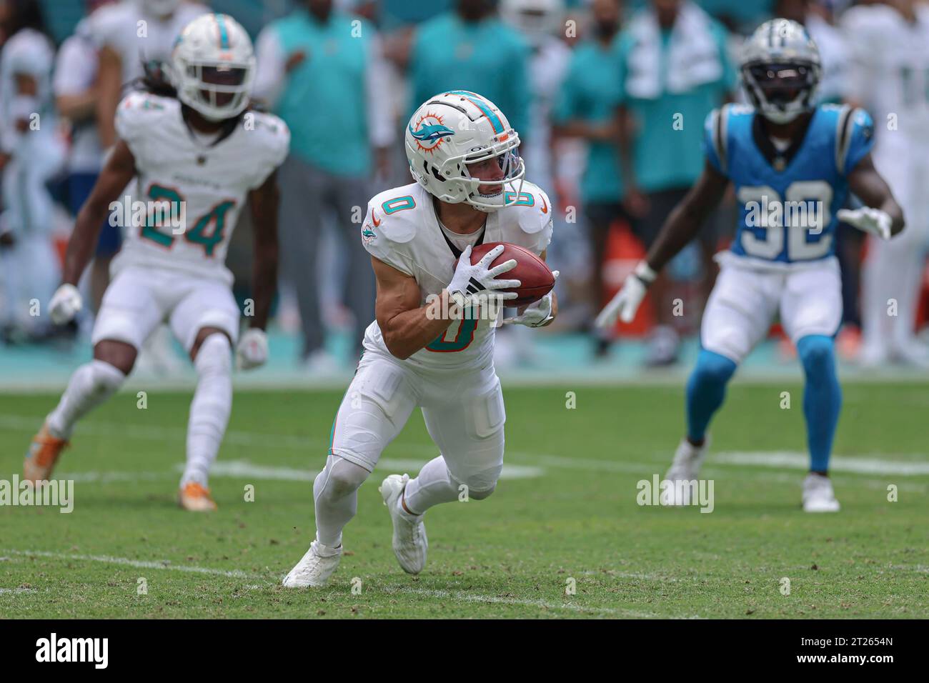 Miami. FL USA;  during an NFL game, Sunday, October 15, 2023, at the Hard Rock Stadium.  The Dolphins beat the Panthers 42-21.   (Kim Hukari/Image of Stock Photo