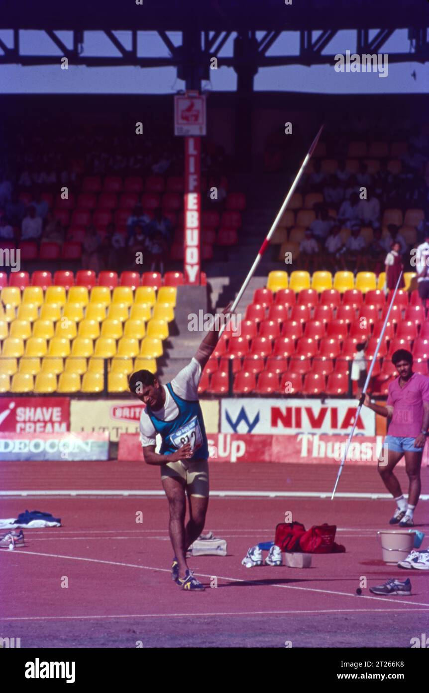 The javelin throw is a track and field event where the javelin, a spear