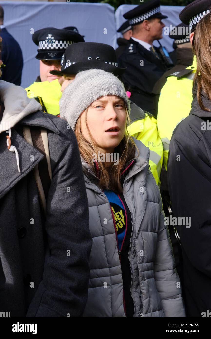 Hyde Park Corner, London, UK. 17th Oct 2023. Members of Extinction
