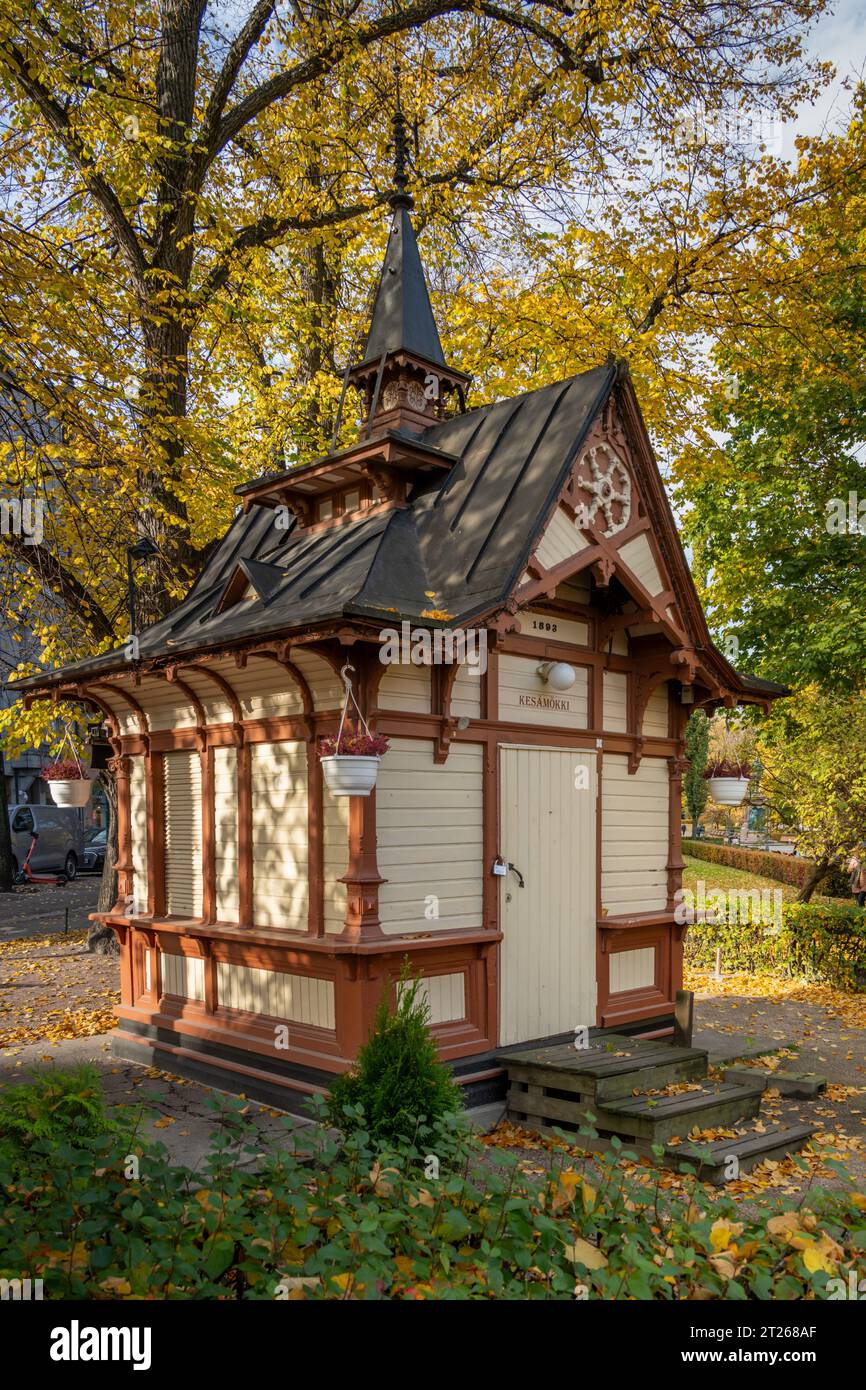 Cafe Kesämökki, Esplanadi park, Helsinki, Finland Stock Photo