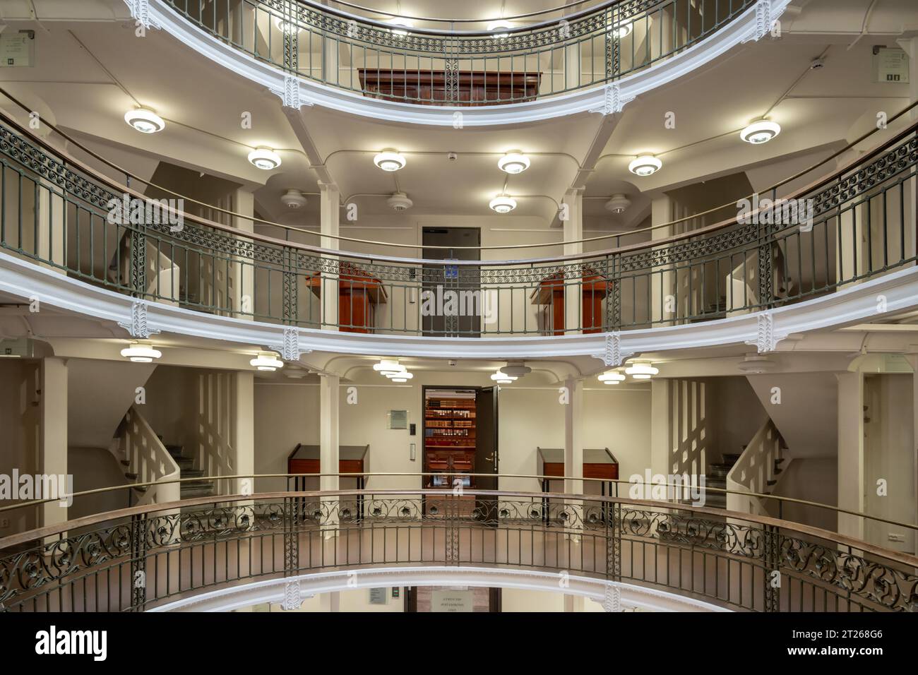 Rotunda Hall, National Library Kansalliskirjasto, Helsinki, Finland Stock Photo