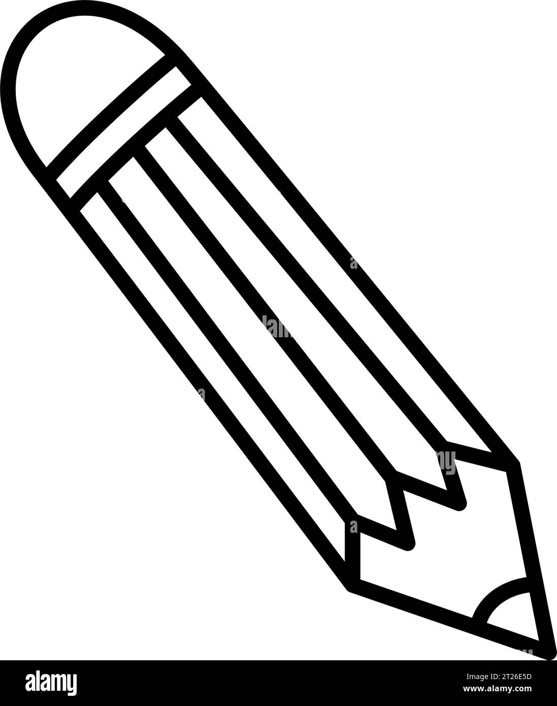 Pencil - Simple Website Icon and Mobile Application Outline Art for