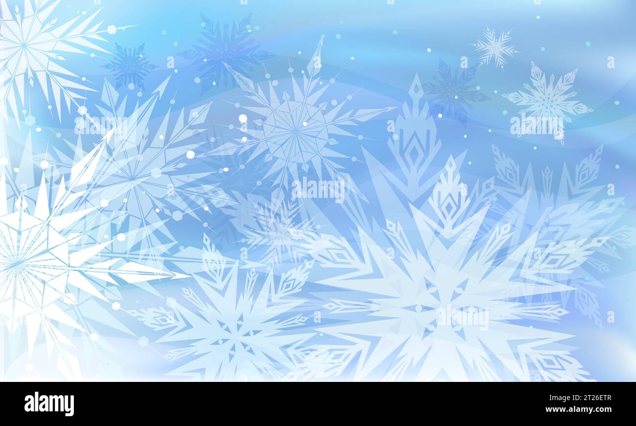 background with snowflakes Stock Vector
