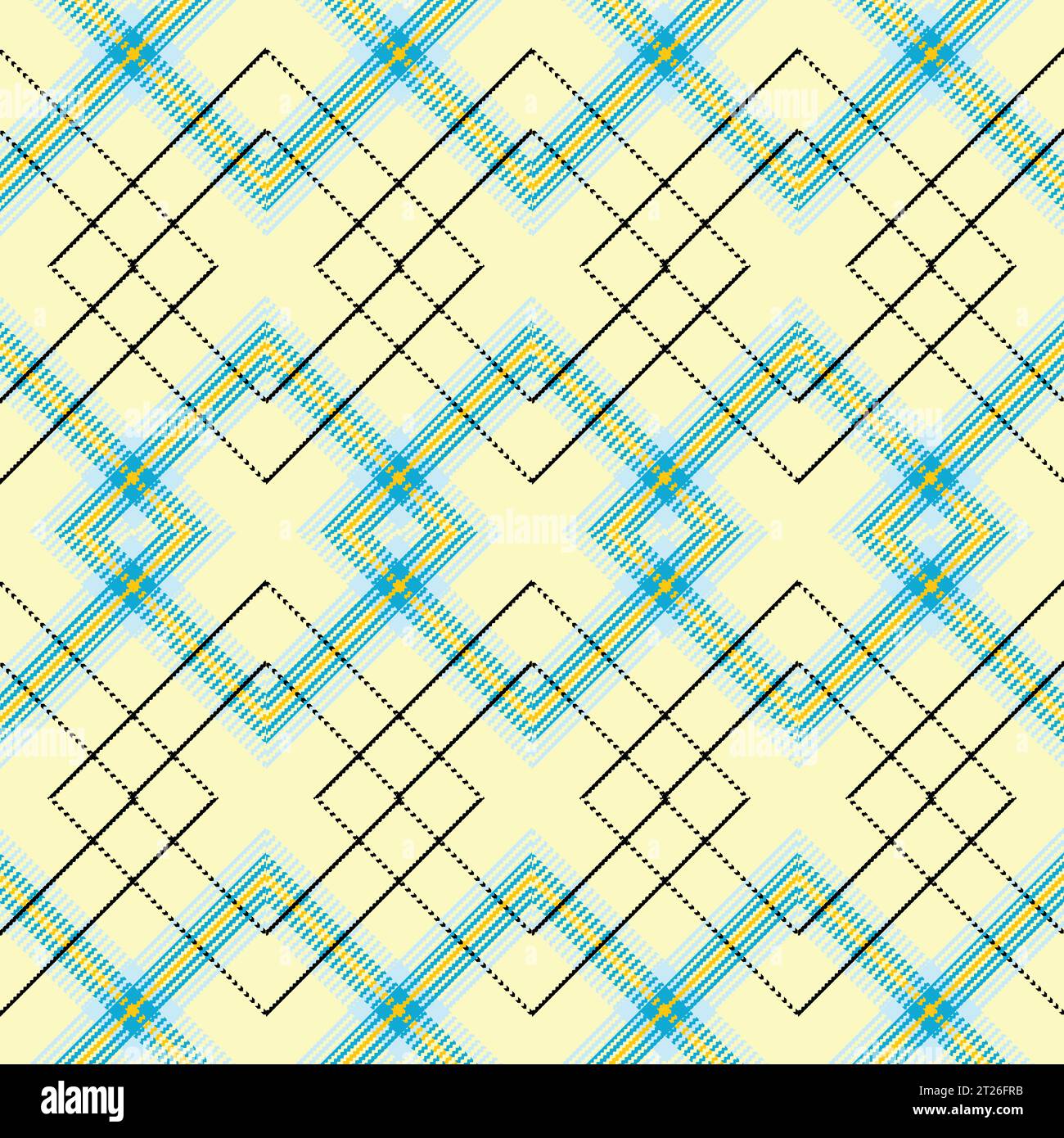 Scottish tartan plaid repeated vector seamless pattern for the background Stock Vector