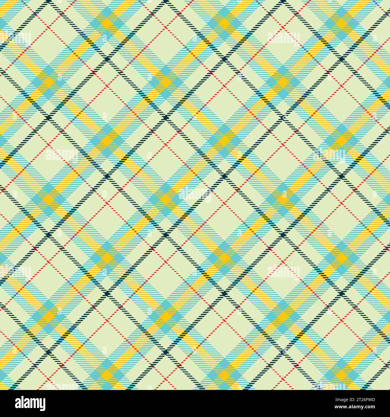 Scottish tartan plaid repeated vector seamless pattern for the background Stock Vector
