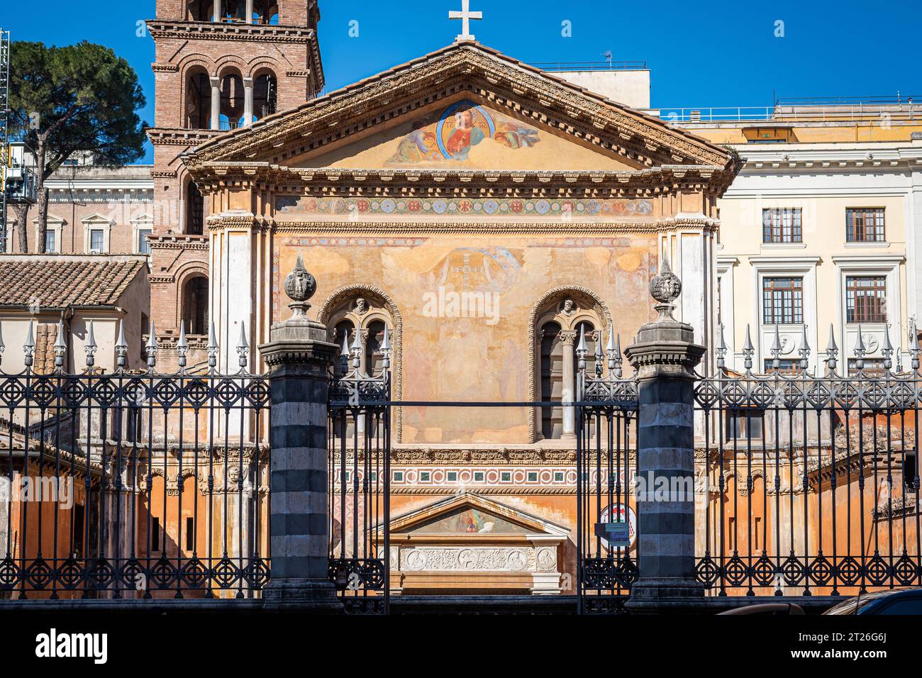 Rome, Italy - February 15, 2023: Exterior of Basilica of Santa ...