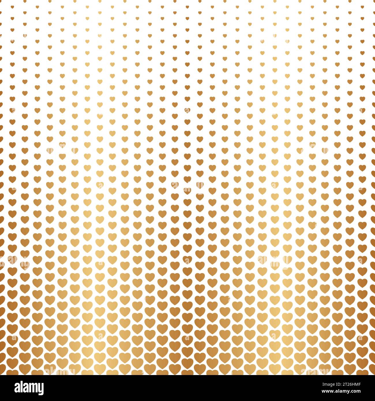 Gold heart seamless pattern. Repeating golden hearts background. Prints for design. Repeated contemporary wallpaper. Repeat printed. Geometric print Stock Vector