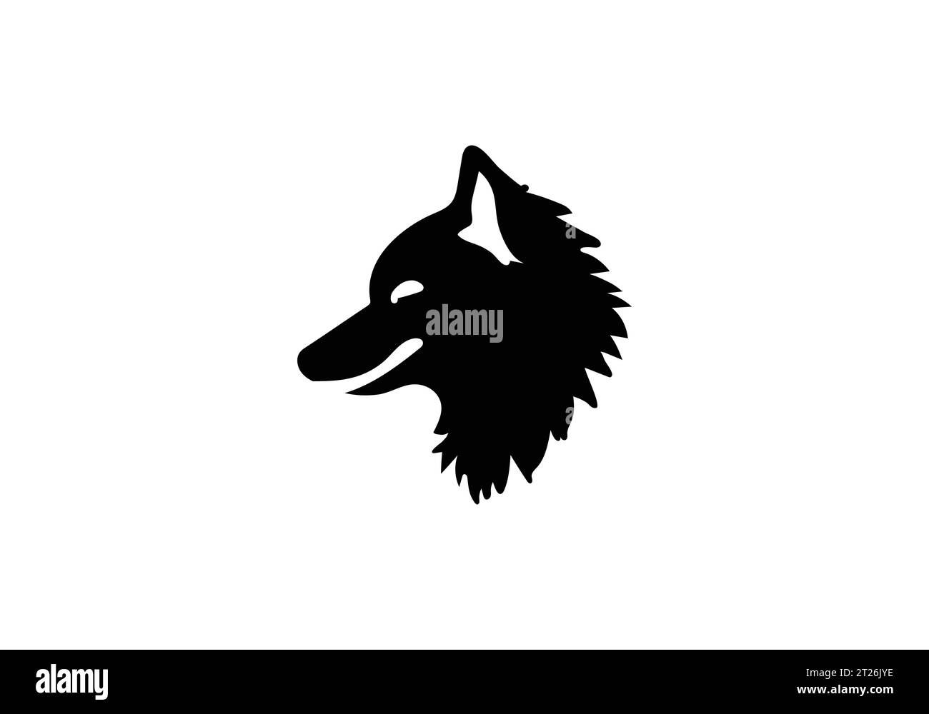 minimal style Arctic Wolf icon illustration design Stock Vector