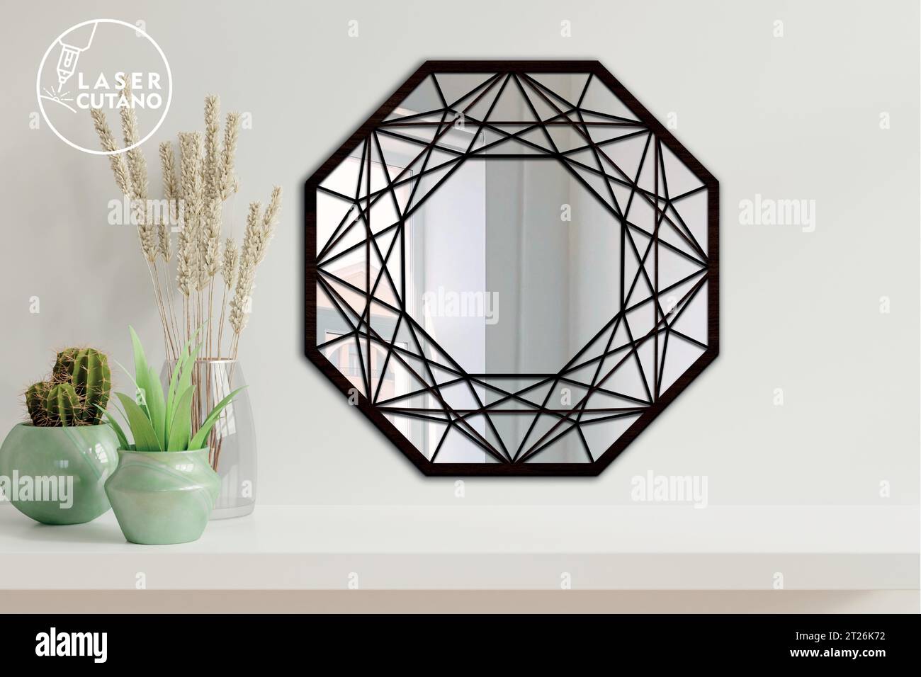 Geometric Wood Wall Art, Cutting Machine & Laser Cutting