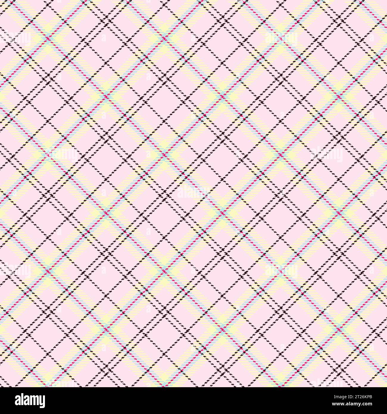 Scottish tartan plaid repeated vector seamless pattern for the background Stock Vector
