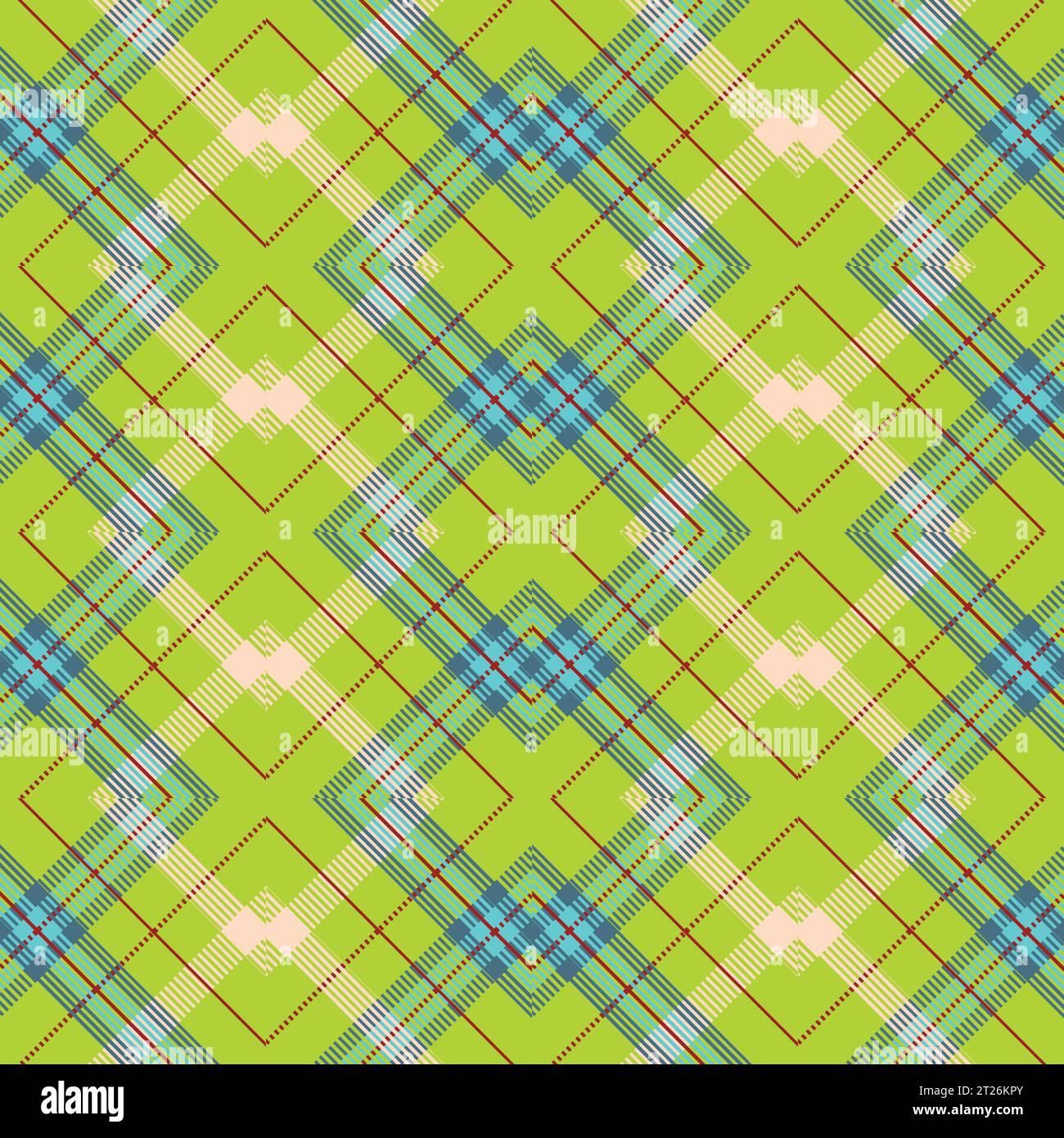 Scottish tartan plaid repeated vector seamless pattern for the background Stock Vector