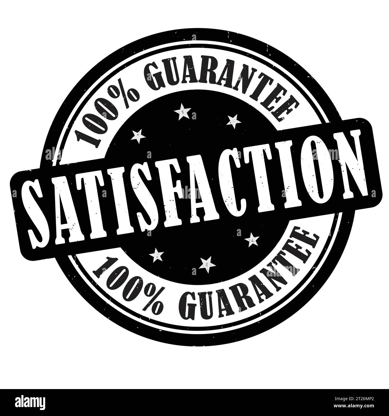 Satisfaction guarantee grunge rubber stamp on white background, vector