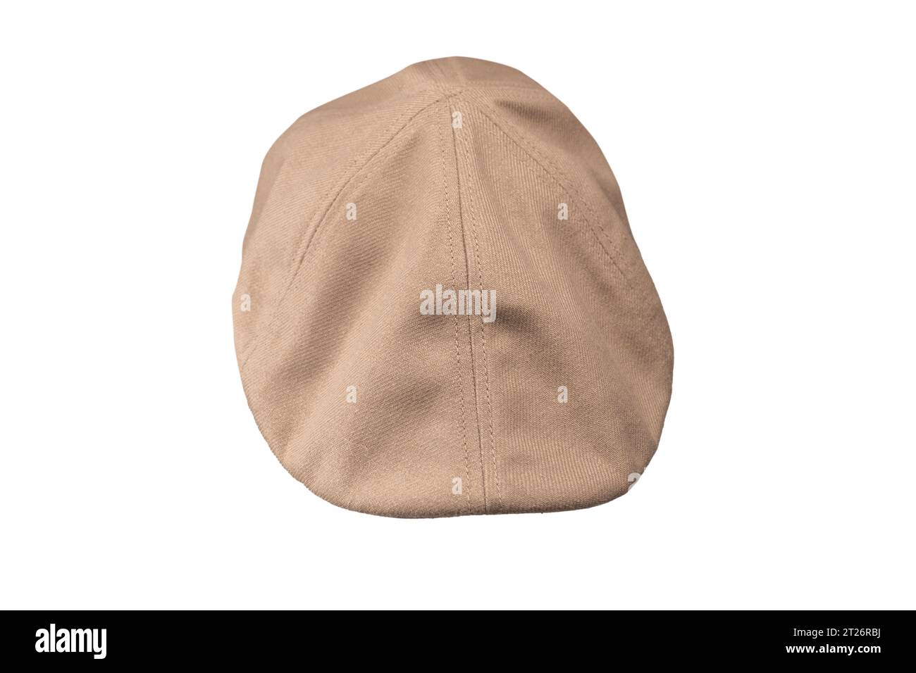 Light brown ascot cap isolated on a white background. Stock Photo
