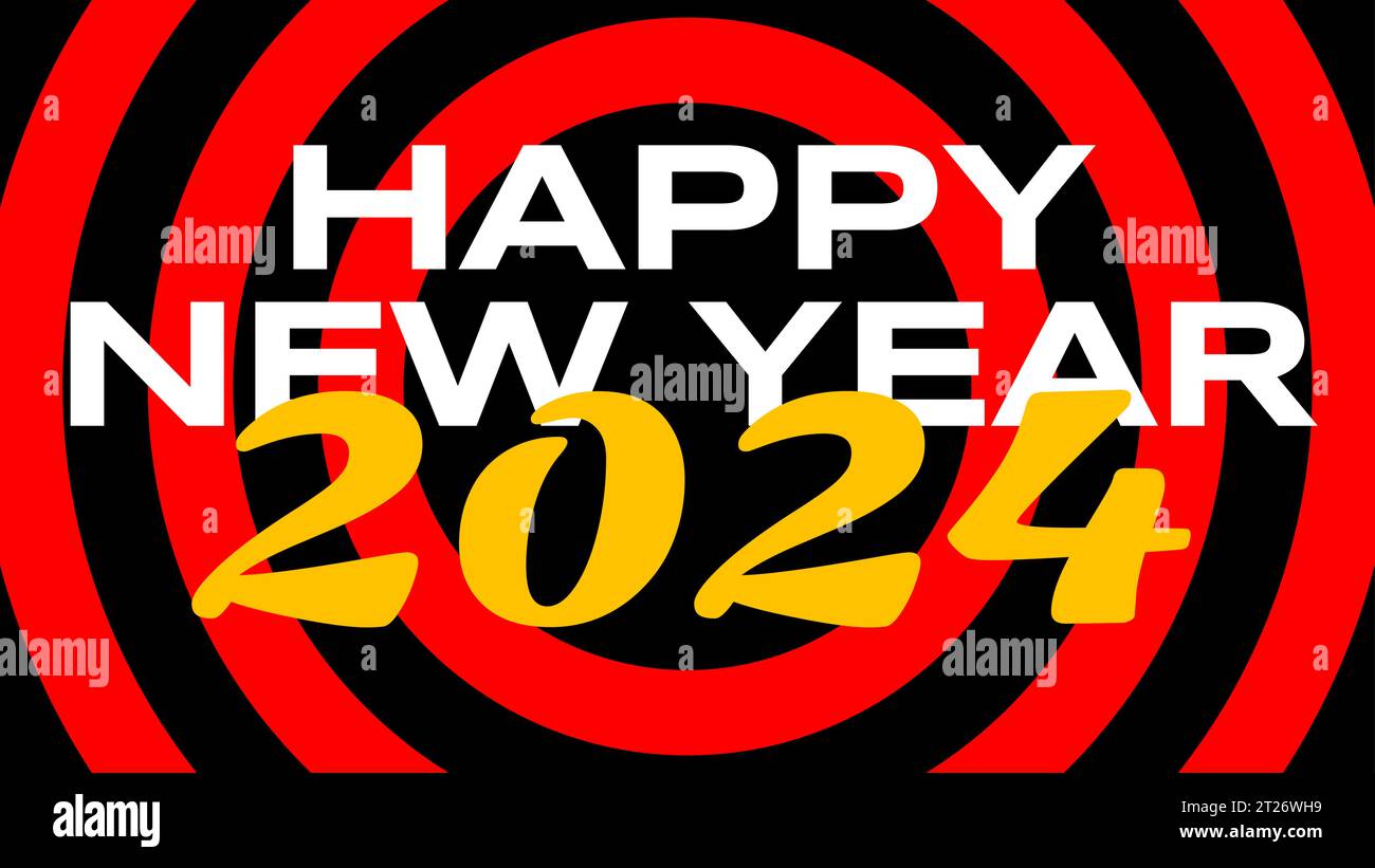 Happy new year 2024 background. Holiday greeting card design. Vector illustration Stock Vector
