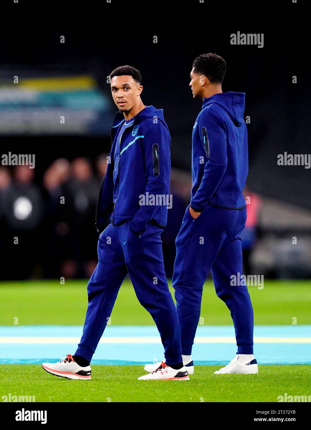 England's Trent Alexander-Arnold (left) And Jude Bellingham Inspect The ...