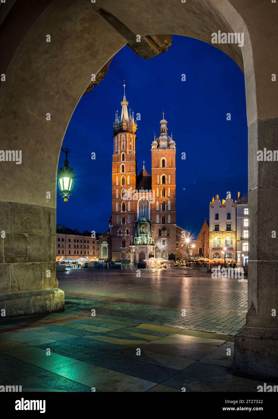 Town Hall Square, Krakow, Poland Stock Photo