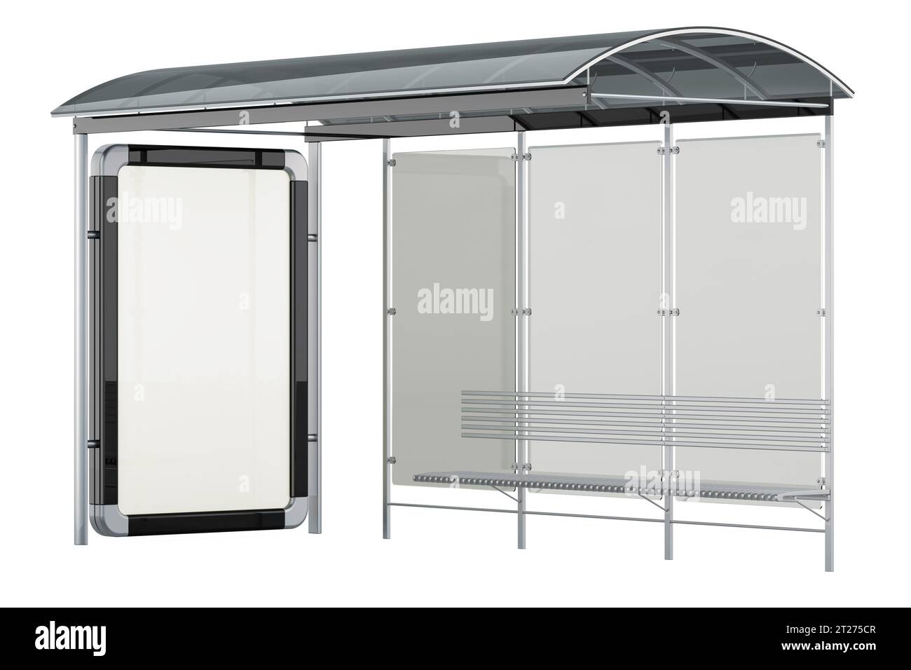 Bus Shelter with advertising panels, bus stop with advertising panel