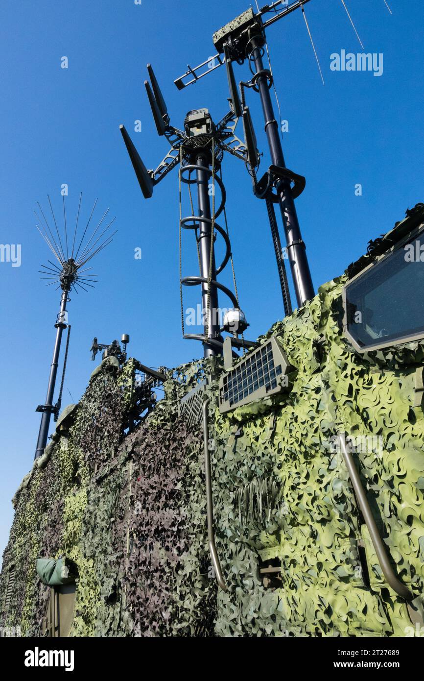 STARKOM Armoured electronic warfare, Military, Jammers, electronic warfare, EW, Tactical Communication Jammer, antennas, equipment of the Czech Army Stock Photo