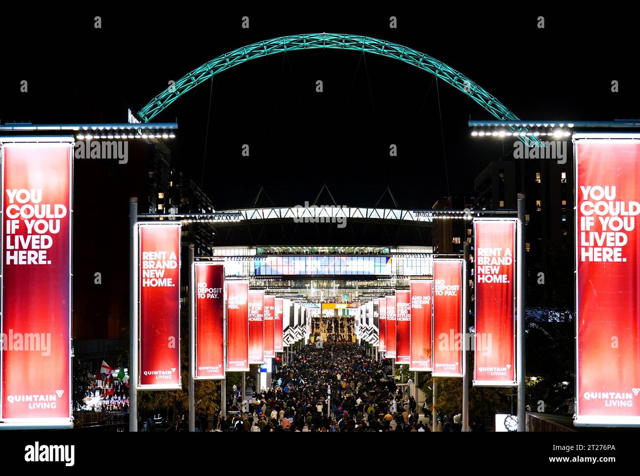 Fans Arrive Ahead Of The UEFA Euro 2024 Qualifying Match Between   Fans Arrive Ahead Of The Uefa Euro 2024 Qualifying Match Between England And Italy At Wembley Stadium London Picture Date Tuesday October 17 2023 2T276PA 