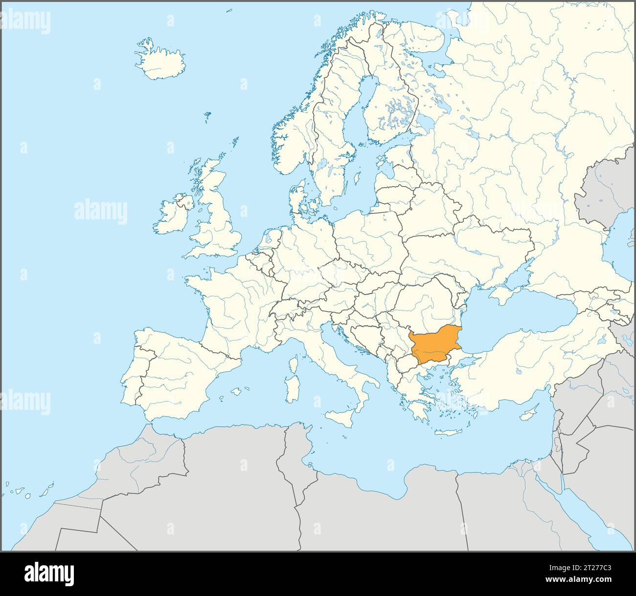 Location Map Of The REPUBLIC OF BULGARIA EUROPE Stock Vector Image Location Map Of The Republic Of Bulgaria Europe 2T277C3